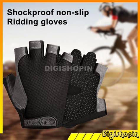 Jual SARUNG TANGAN GLOVES OLAHRAGA GYM FITNESS SEPEDA GUNUNG HALF