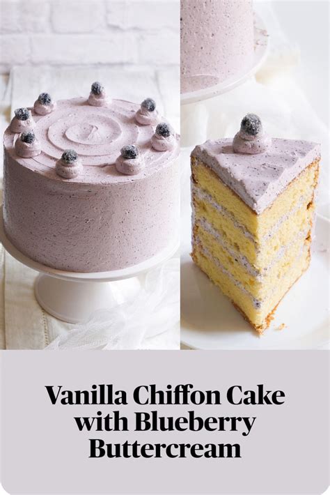 Vanilla Chiffon Cake With Blueberry Buttercream Recipe Artofit