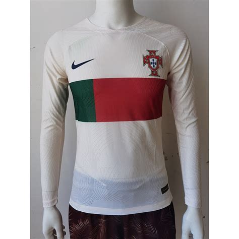 Camiseta De F Tbol Versi N De Qatar Portugal Visitante Manga Larga