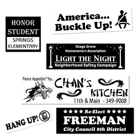 Economy Custom Printed Durable Vinyl Bumper Stickers