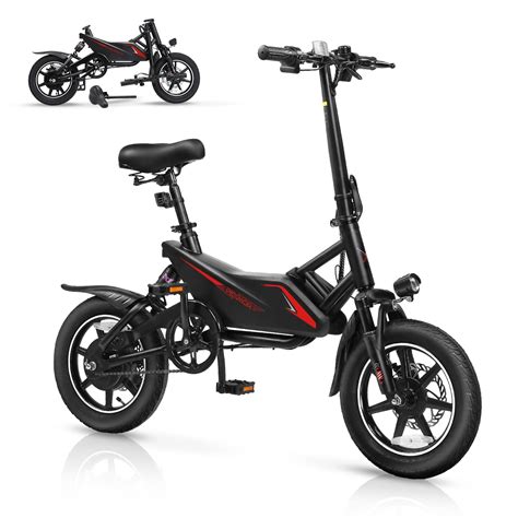 Pexmor Folding Electric Bike For Adults Ebike W Motor Full