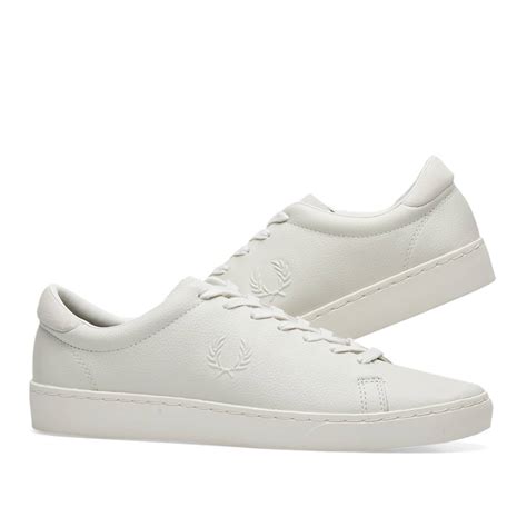 Fred Perry Spencer Premium Leather Sneaker Porcelain End Us