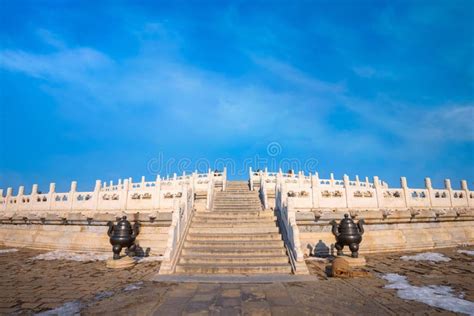 El Altar Circular En El Templo Del Cielo En Beijing China Imagen De