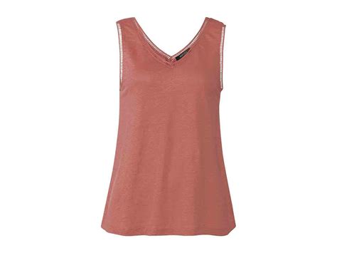 Camiseta De Lino Con Tirantes Para Mujer Lidl