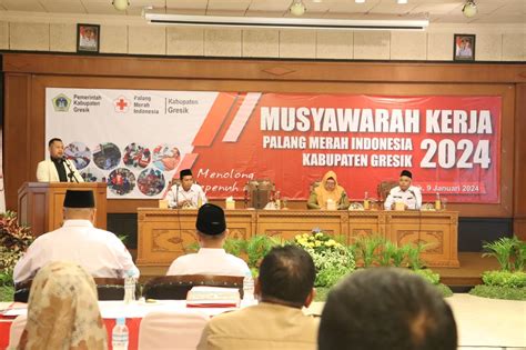 Buka Musyawarah Kerja PMI Gresik Bupati Sebut PMI Sebagai Public