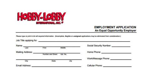 Hobby Lobby Application Online Form And Job Interview Tips