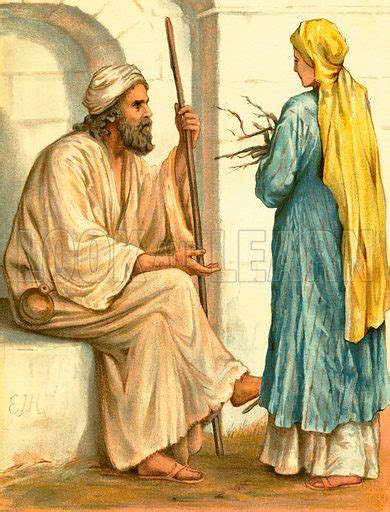 Elijah and the widow of Zarephath stock image | Look and Learn