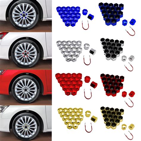 20 Pcs Car Tyre Wheel Hub Cover Protection Caps Wheel Nuts Covers Plugs