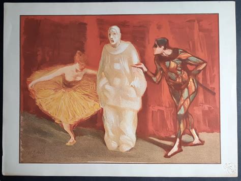 Ibels Henri Gabriel Pantomime Lithographie originale sur vélin