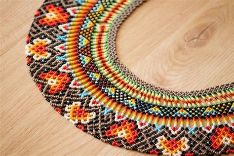 Collar Bead Necklace Embera Chamí From Colombia Etsy