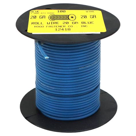 20 Gauge Blue General Purpose Primary Wire 100 Rogo Fastener Co Inc