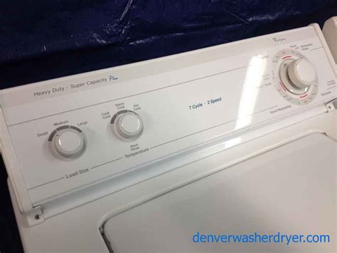 Large Images For Whirlpool Washer Dryer Set Super Capacity Plus 1103