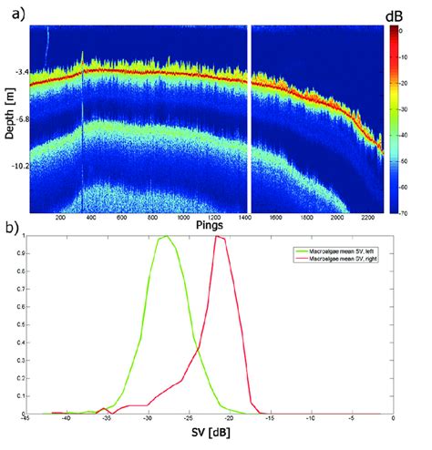 Sbes Echogram A With Macroalgae Layers Showing Two Maxima In The Mean