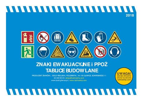 PDF ZNAKI EWAKUACYJNE i PPOŻ TABLICE BUDOWLANEbold gliwice pl Znaki