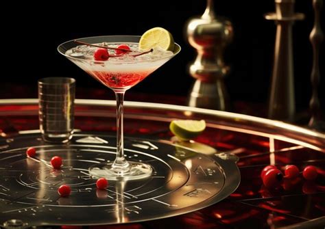 Premium Ai Image A Vesper Martini Cocktail With A Backdrop Of A