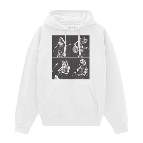 Taylor Swift The Eras Tour Collage White Hoodie Taylor Swift Official