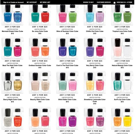 Zoya Polish Color Chart Zoya Polish Color Chart Zoya 47 Off