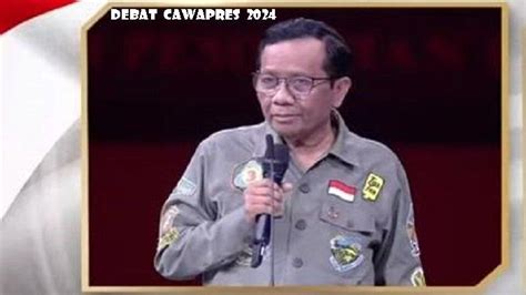 Debat Cawapres 2024 Mahfud Md Singgung Program Food Estate Gagal Dan