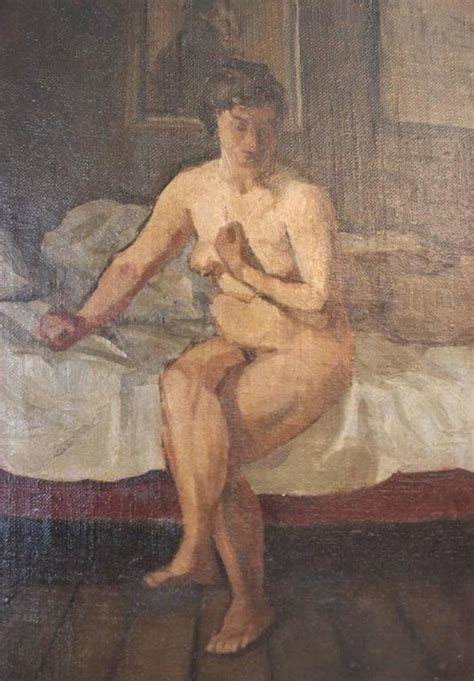 Naked Lady Sitting On A Bed Lgem Lde Von G L Bei Pamono Kaufen