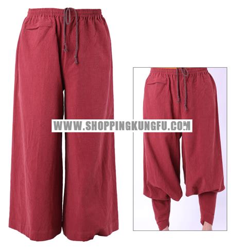 Cotton Buddhist Monk Shaolin Kung Fu Pants Qigong Tai Chi Meditation