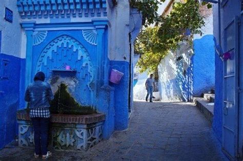 The beautiful blue city of Chaouen Morocco Azul cobalto Uñas