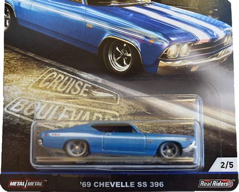 Hot Wheels Car Culture Cruise Boulevard 69 Chevelle SS 396 25 Azul