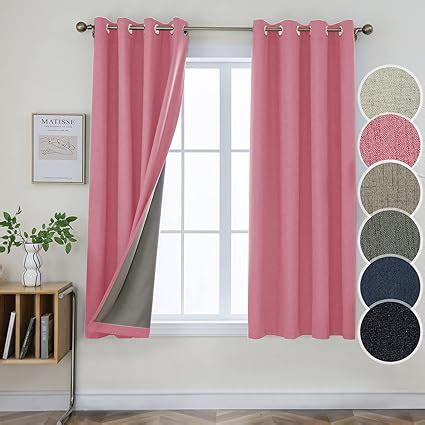 Amazon Joydeco Pink Blackout Curtains For Nursery Girls Bedroom