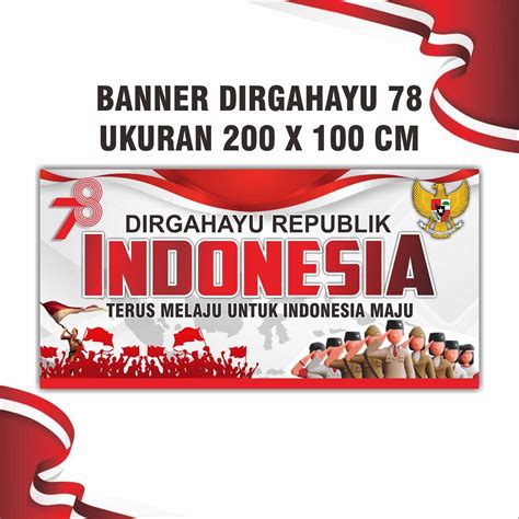 Spandukbaner Dirgahayu Republik Indonesia Yang Ke 78 Ukuran 200x100cm