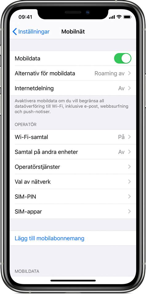 Kontrollera mobildataanvändning på iPhone och iPad Apple support