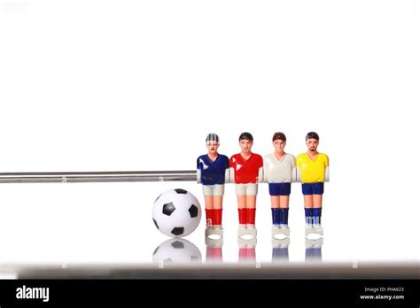 foosball player table soccer Stock Photo - Alamy