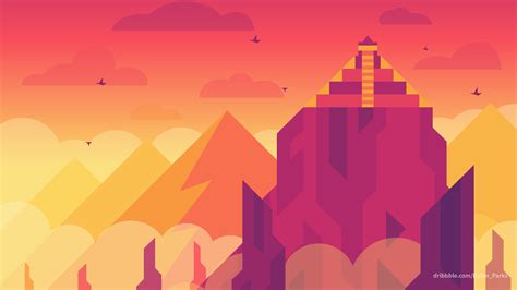 Aztec temple illustration by dylan parks | Aztec wallpaper, Illustration, Wallpaper