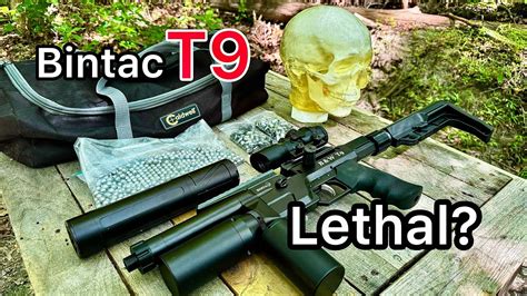 Bintac T9 Semi Auto 9mm Air Pistol Vs Ballistic HEAD Is It Lethal