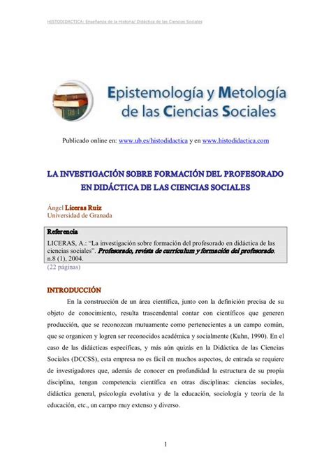 Pdf Histodidactica Ense Anza De La Historia Did Ctica De Las