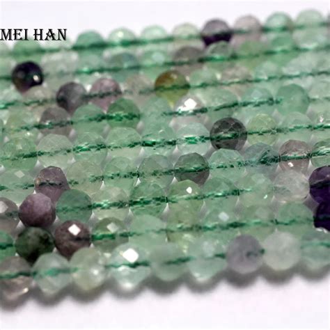 Meihan Natural Colorful Fluorite Strands Set Mm Faceted Round