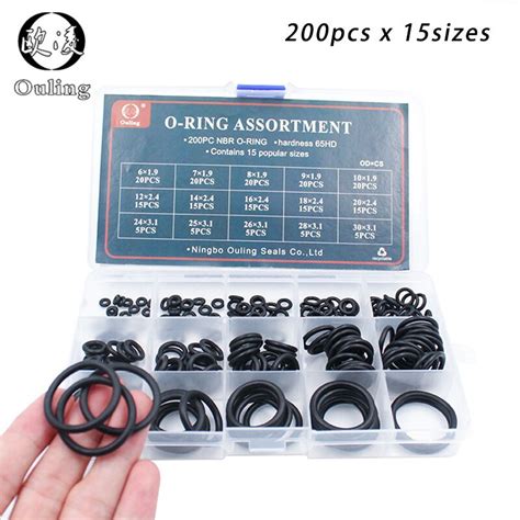 Pcs Sizes O Rings Rubber O Ring Seal Nbr Black Sealing Nitrile