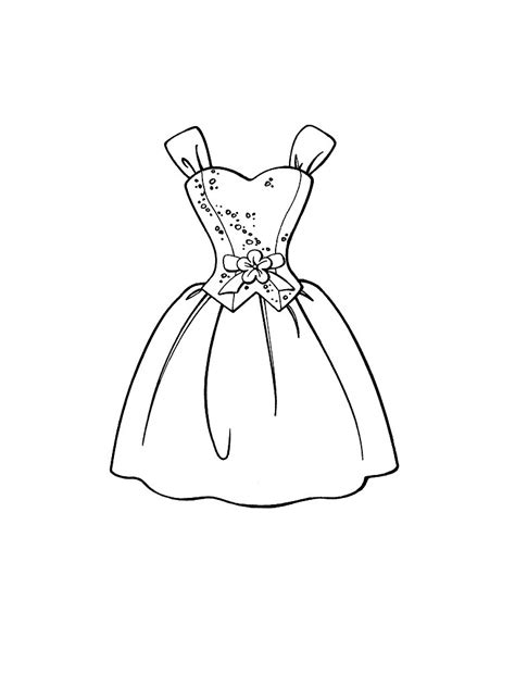 Desenhos De Vestidos Para Colorir Imagens De Roupas Para Imprimir