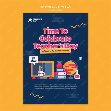 Free Psd Teacher S Day Celebration Poster Template