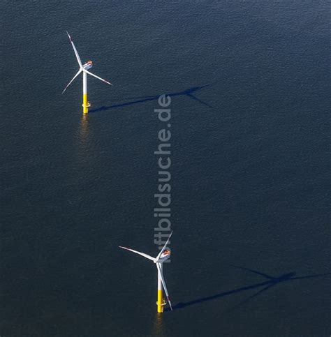 Luftbild Nordergr Nde Windenergieanlagen Wea Des Offshore Windpark