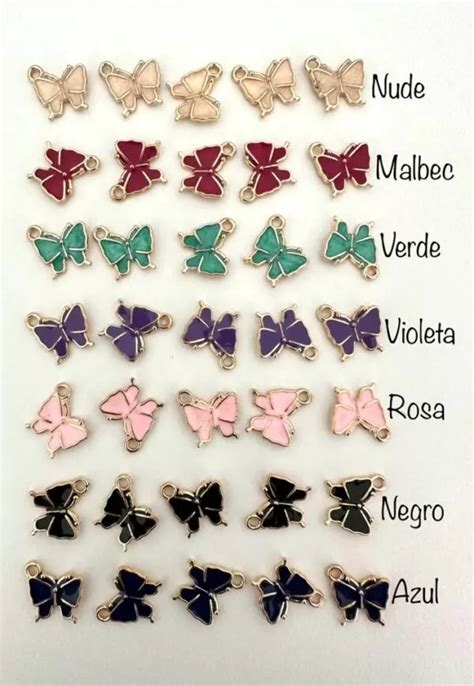 Dije Esmaltado D Mariposa Agarre Izq X U Monona Insumos