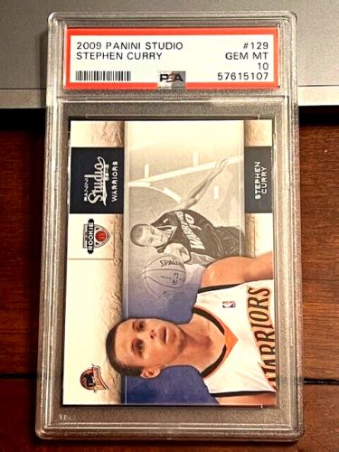 2009 Panini Studio STEPHEN CURRY 129 PSA 10 GEM MT ROOKIE NEW CASE