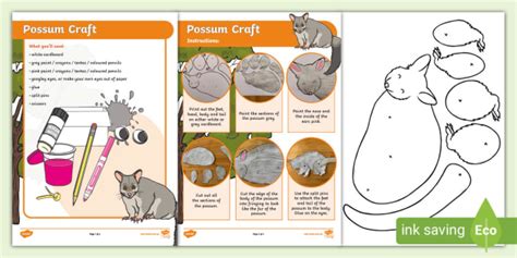 ‘possum Magic Template For Crafts F 2 Resource Twinkl