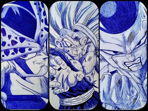 Dragon Ball characters with a ballpoint pen drawing – KataMoon