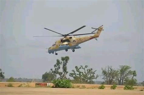 Breaking Nigerian Air Force Helicopter Crash Lands Explodes At Port