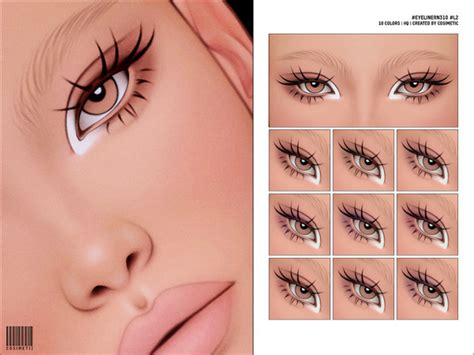 The Sims Resource Eyeliner And 2D Eyelashes N310 L2