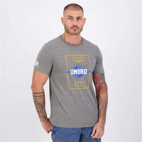 Camiseta Umbro Field Club Cinza Futfanatics