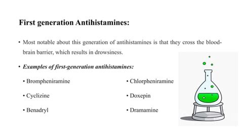 Generation Of Antihistamine Ppt