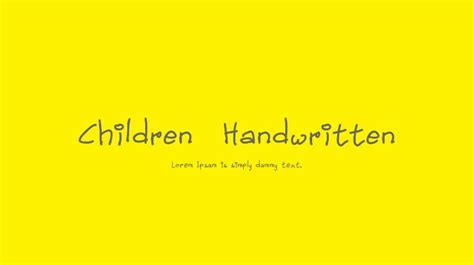 Children Handwritten Font Download Free For Desktop And Webfont