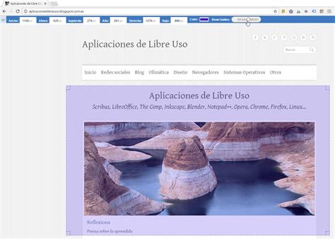 Medir áreas con Page Ruler de Chrome | Aplicaciones de Libre Uso