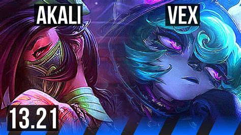 AKALI Vs VEX MID 14 1 6 Legendary 1000 Games 900K Mastery KR