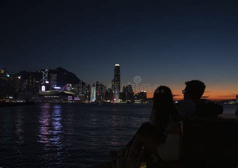 Sunset On The Victoria Harbour In East Coast Park Precinct Hong Kong